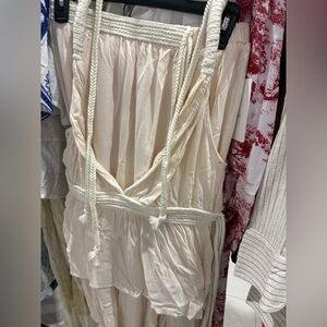 NWT Designer Cream Halter Top & Maxi Skirt Set. Available in S, M, L.